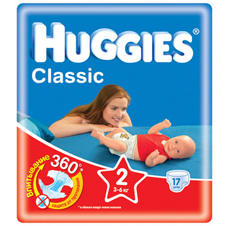 Подгузники Huggies Classic 2 (3-6 кг) Small Pack 17 шт.