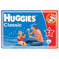Подгузники Huggies Classic 3 (4-9 кг) Conv Pack 31 шт.