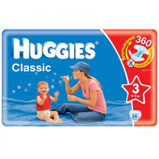 Подгузники Huggies Classic 3 (4-9 кг) Jumbo Pack 54 шт.