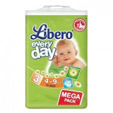 Подгузники Libero Everyday (4-9 кг) 70шт