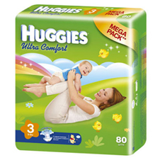 Подгузники Huggies Ultra Comfort 3 ( 5-9 кг) Mega Pack 80 шт.
