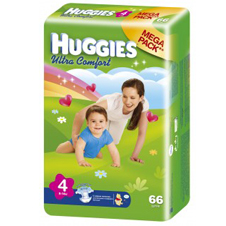 Подгузники Huggies Ultra Comfort 4 (8-14 кг) Mega Pack 66 шт.