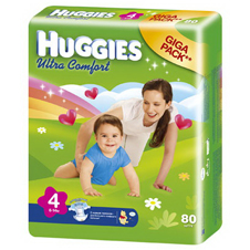 Подгузники Huggies Ultra Comfort 4 (8-14 кг) Giga  Pack 80 шт. 