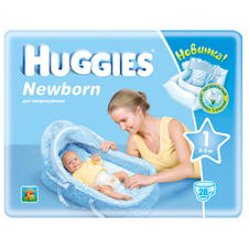 Подгузники Huggies Newborn 1 (2-5 кг) Small Pack 28 шт