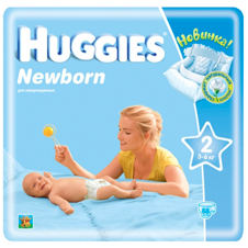 Подгузники Huggies Newborn 2 (3-6 кг) Mega Pack  88 шт.