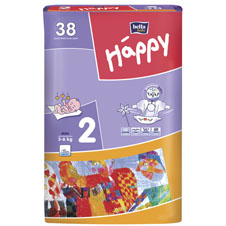 Подгузники Bella baby Happy Mini 2 (3-6 кг), 38 шт.