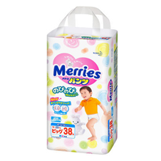 Трусики Merries для малышей Big 38шт от 12 до 22 кг