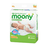 Подгузники Moony NB 90шт для новорожденных до 5 кг